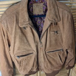 Mixed Blues Vintage 90's Leather Suede Jacket